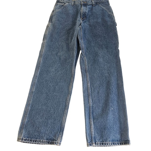 Carhartt Other - Carhartt B247 DST Dungaree Fit Carpenter Jeans Mens 34x32 Blue Denim Workwear